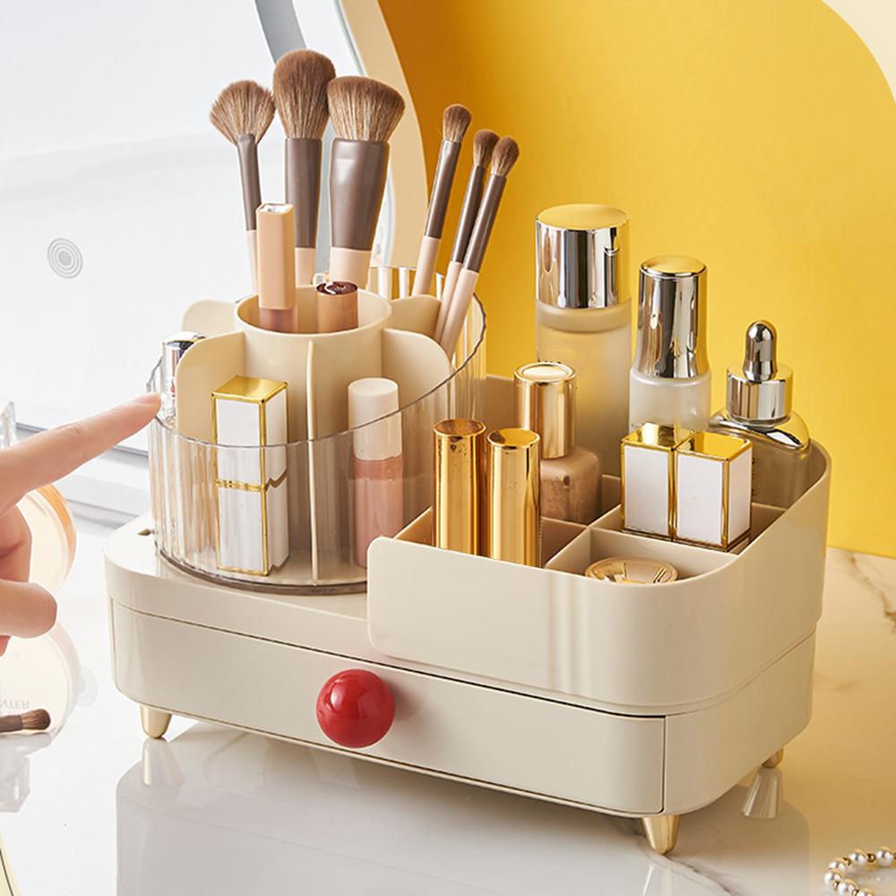 MULTIFUNCTIONAL DESKTOP ROTATING COSMETICS ORGANIZER