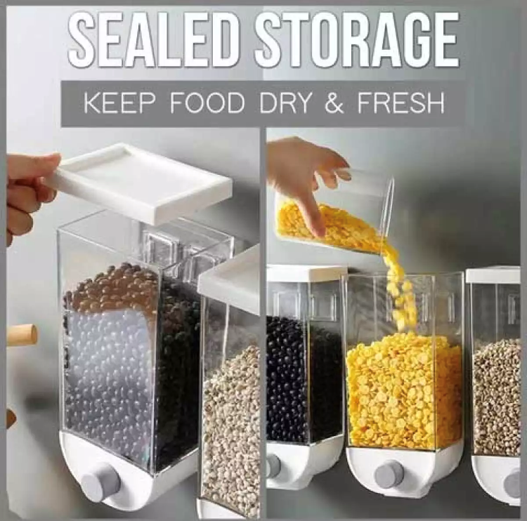 PRODESIRE™ GRAIN RICE CEREAL STORAGE BOX 1000ML WALL MOUNTED