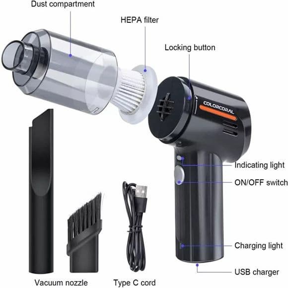 CAR VACUUM CLEANER 3 IN 1