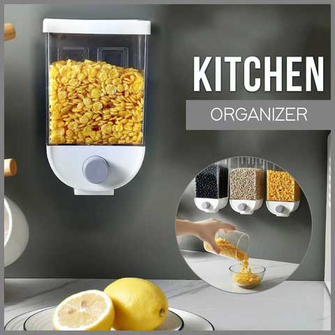 PRODESIRE™ GRAIN RICE CEREAL STORAGE BOX 1000ML WALL MOUNTED