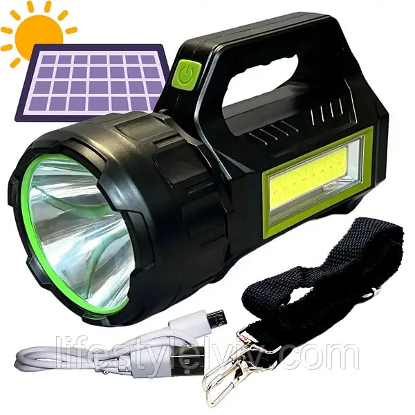 PRODESIRE™ WATERPROOF HIGH POWER LIGHT 30W, 20000MAH BATTERY WITH SOLAR SYSTEM
