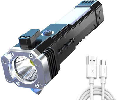 MULTIFUNCTIONAL PORTABLE LED FLASHLIGHT RECHARGEABLE LED TORCH