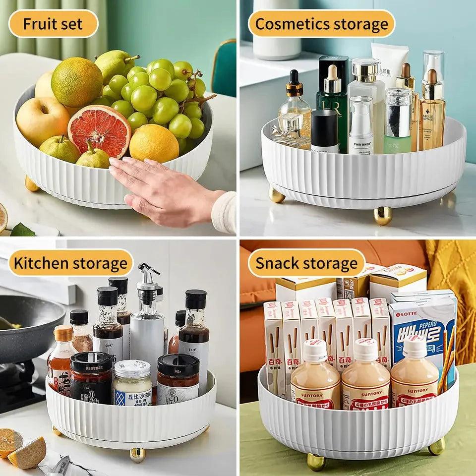 STAINLESS STEEL CUTTING BOARD WITH ROTATING TRAY – DURABLE & HYGIENIC