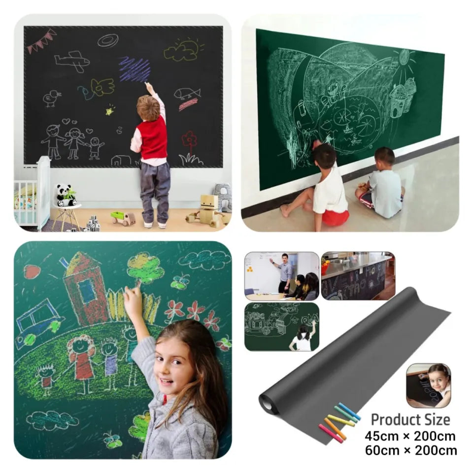 PRODESIRE™ BLACK BOARD WATERPROOF CHALK BOARD (SIZE 60X200CM)