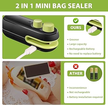 PRODESIRE™ MINI BAG SEALER, 2 IN 1 RECHARGEABLE BAG SEALER