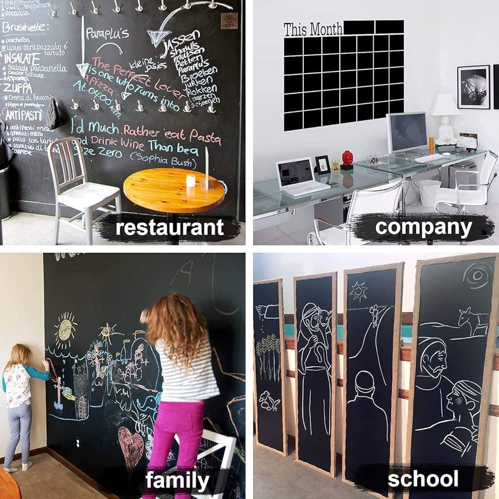 PRODESIRE™ BLACK BOARD WATERPROOF CHALK BOARD (SIZE 60X200CM)