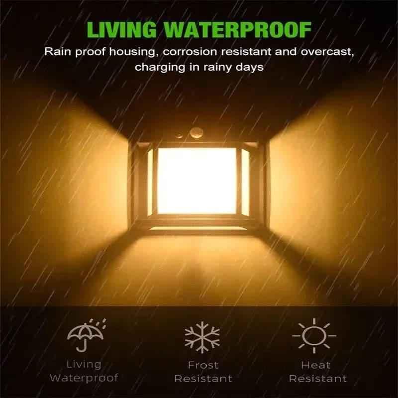 SOLAR POWERED OUTDOOR MOTION SENSOR LIGHT DUSK TO DAWN
