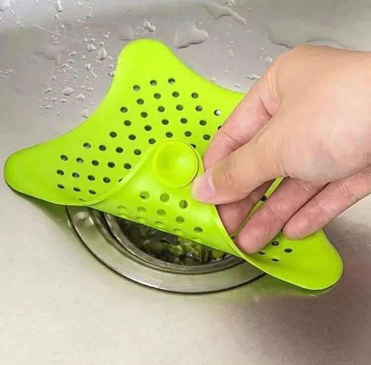 SILICONE STAR DRAIN STOPPER AND STRAINER FOR MULTI-USE