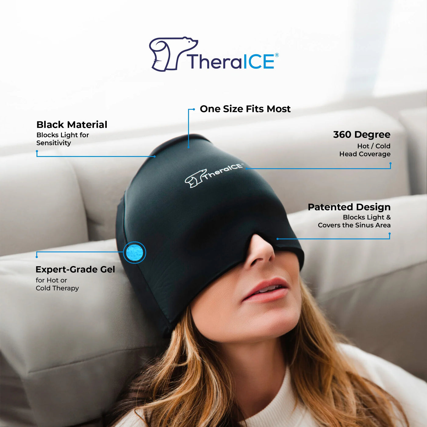 PRODESIRE™ Headache and Migraine Relief Cap | Hot & Cold Therapy Cap