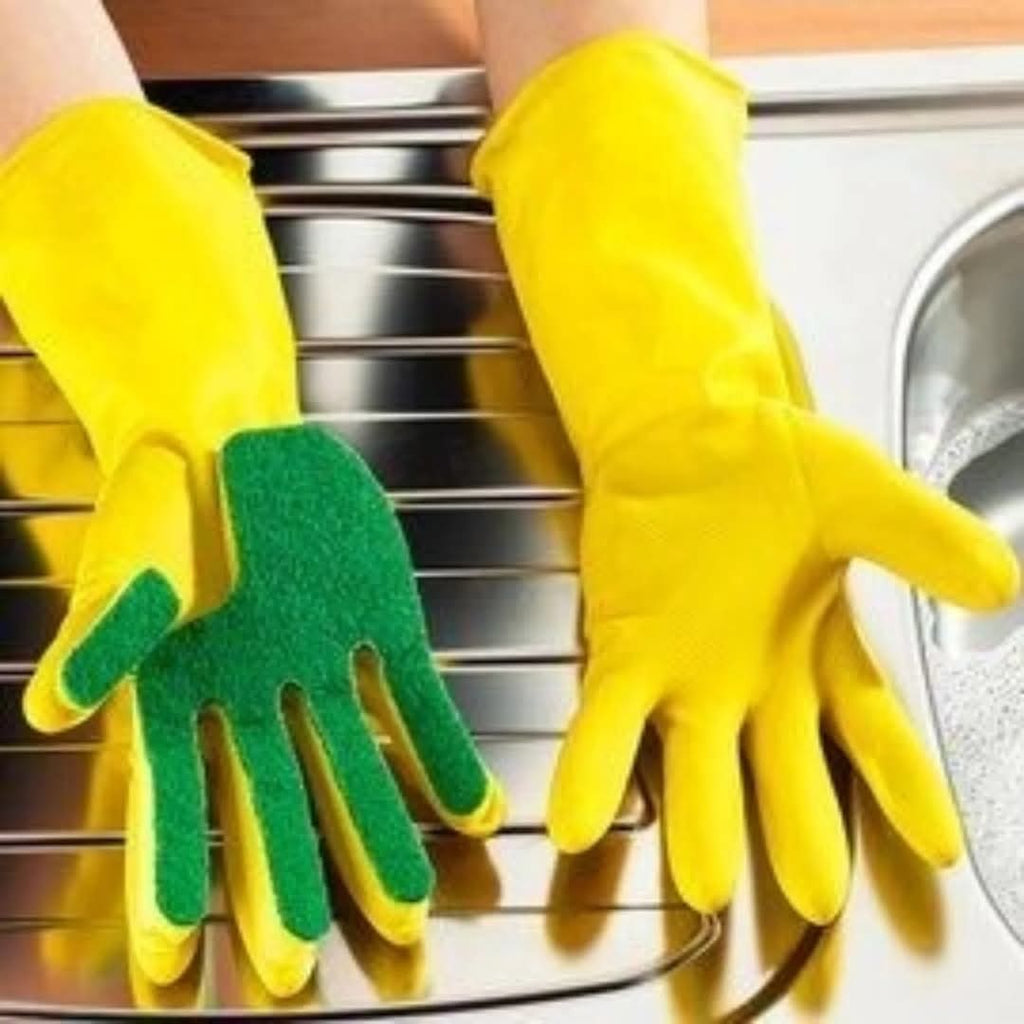 SCRUB DISHWASHING GLOVES
