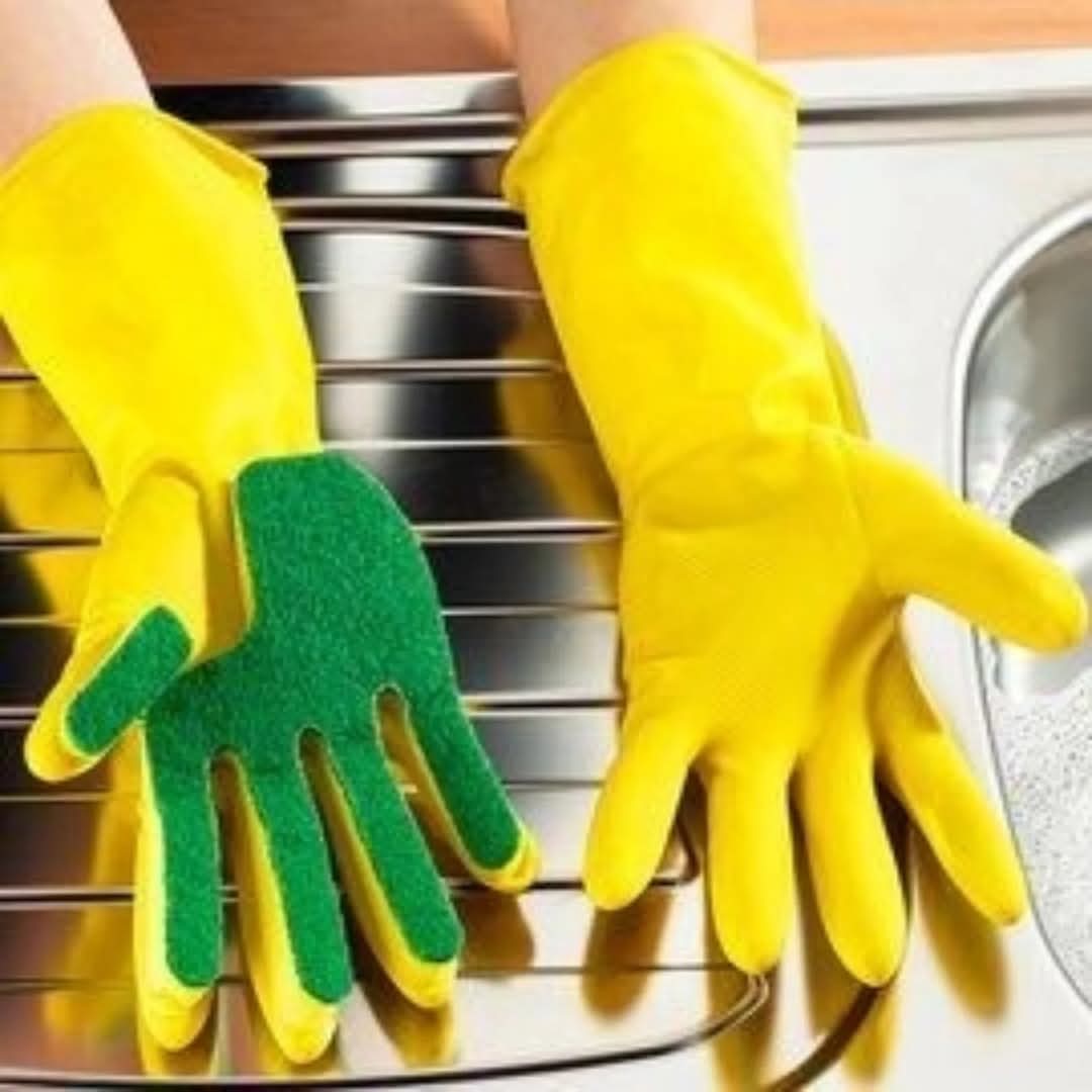 SCRUB DISHWASHING GLOVES