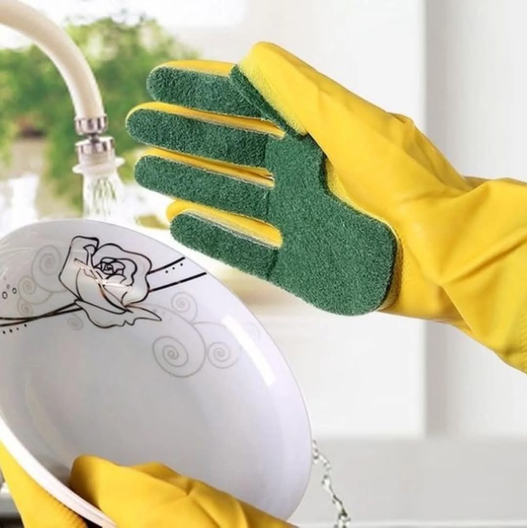 SCRUB DISHWASHING GLOVES