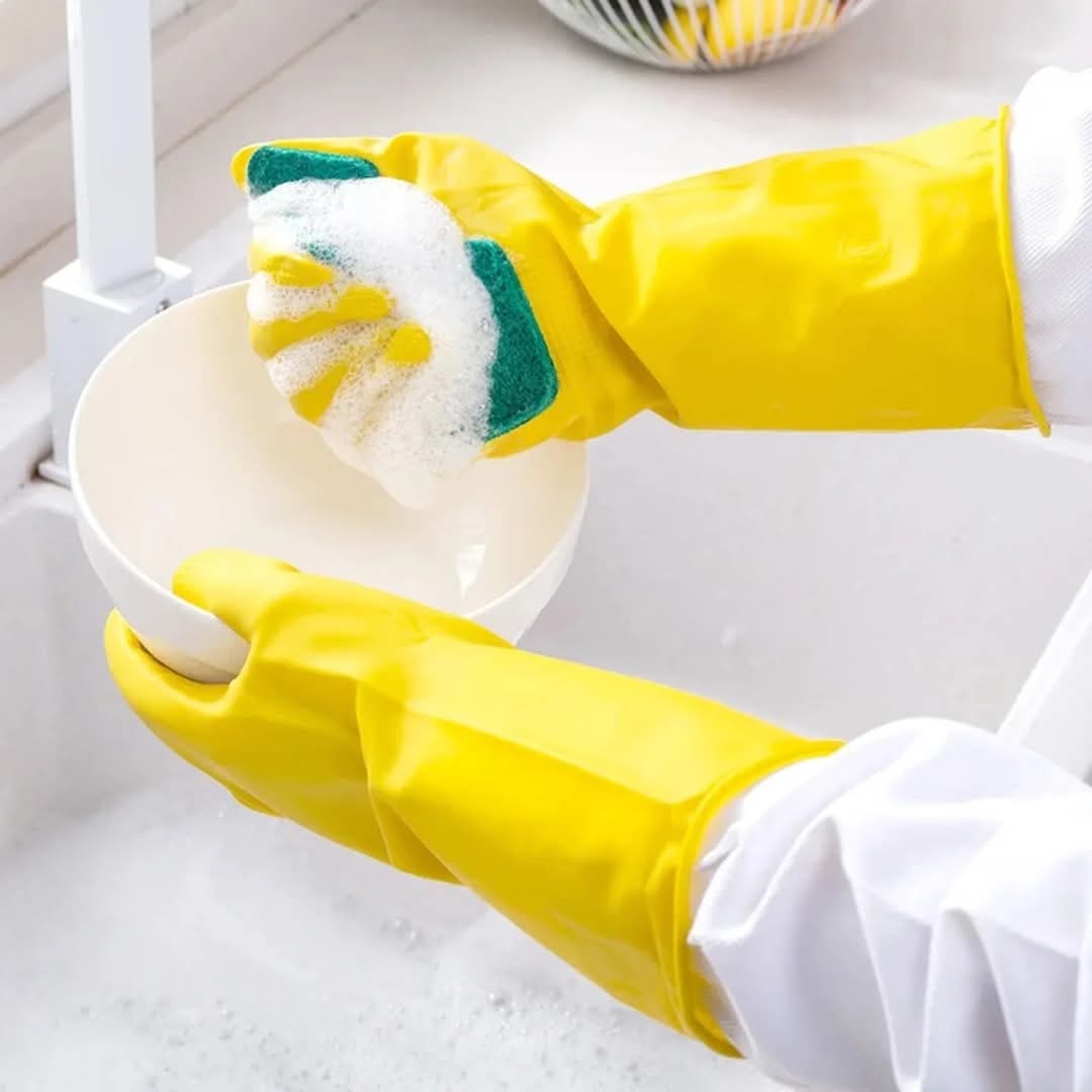 SCRUB DISHWASHING GLOVES