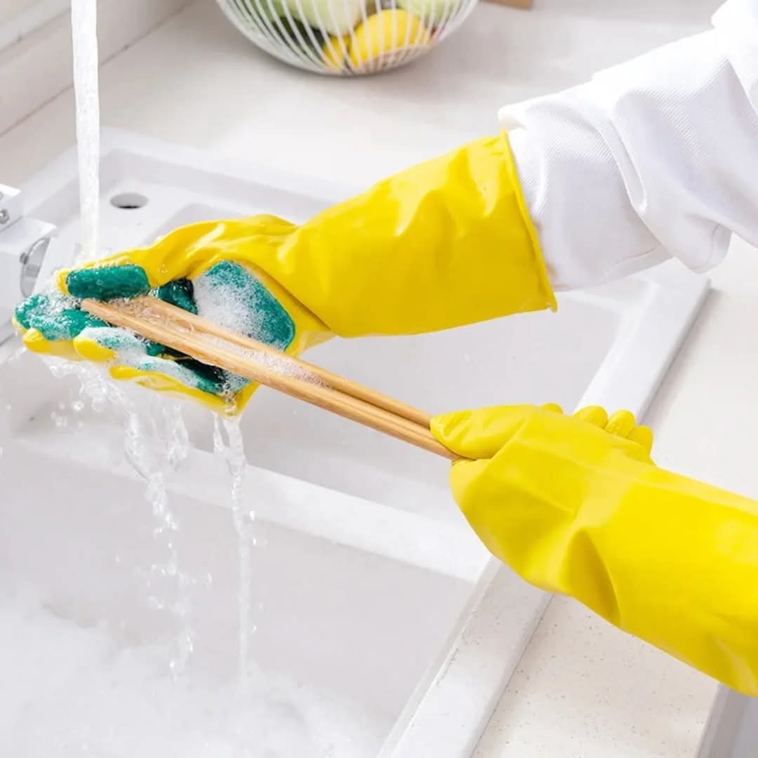 SCRUB DISHWASHING GLOVES