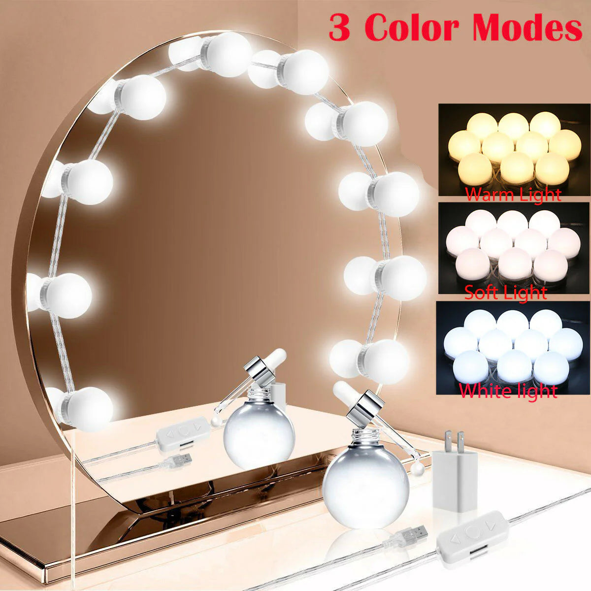 PRODESIRE™ VANITY LIGHT 3 SHADES (10 BULB)
