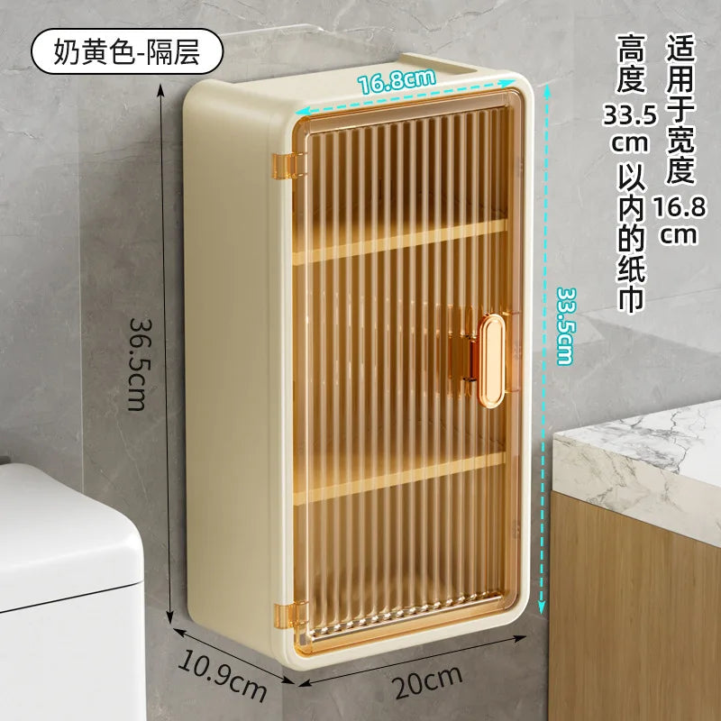 WALL HANGING MAKEUP DRAWER BOX WITH TISSUE COMPARTMENT