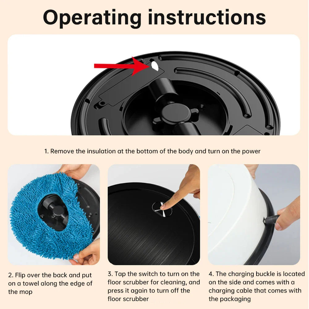 SMART ROBOTIC FLOOR CLEANER WITH AUTO WET DRY MOP