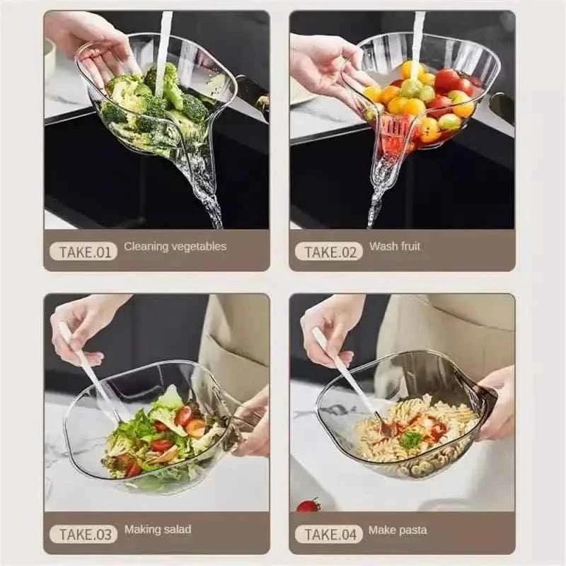 ACRYLIC STORAGE BASKET FOR FRUITS & VEGGIES