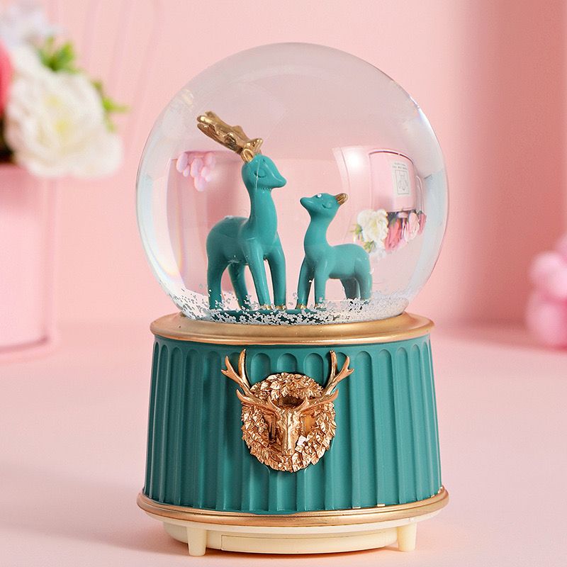 PRODESIRE™ CRYSTAL BALL MUSIC BOX SNOW GLOBE WITH MUSIC LIGHT