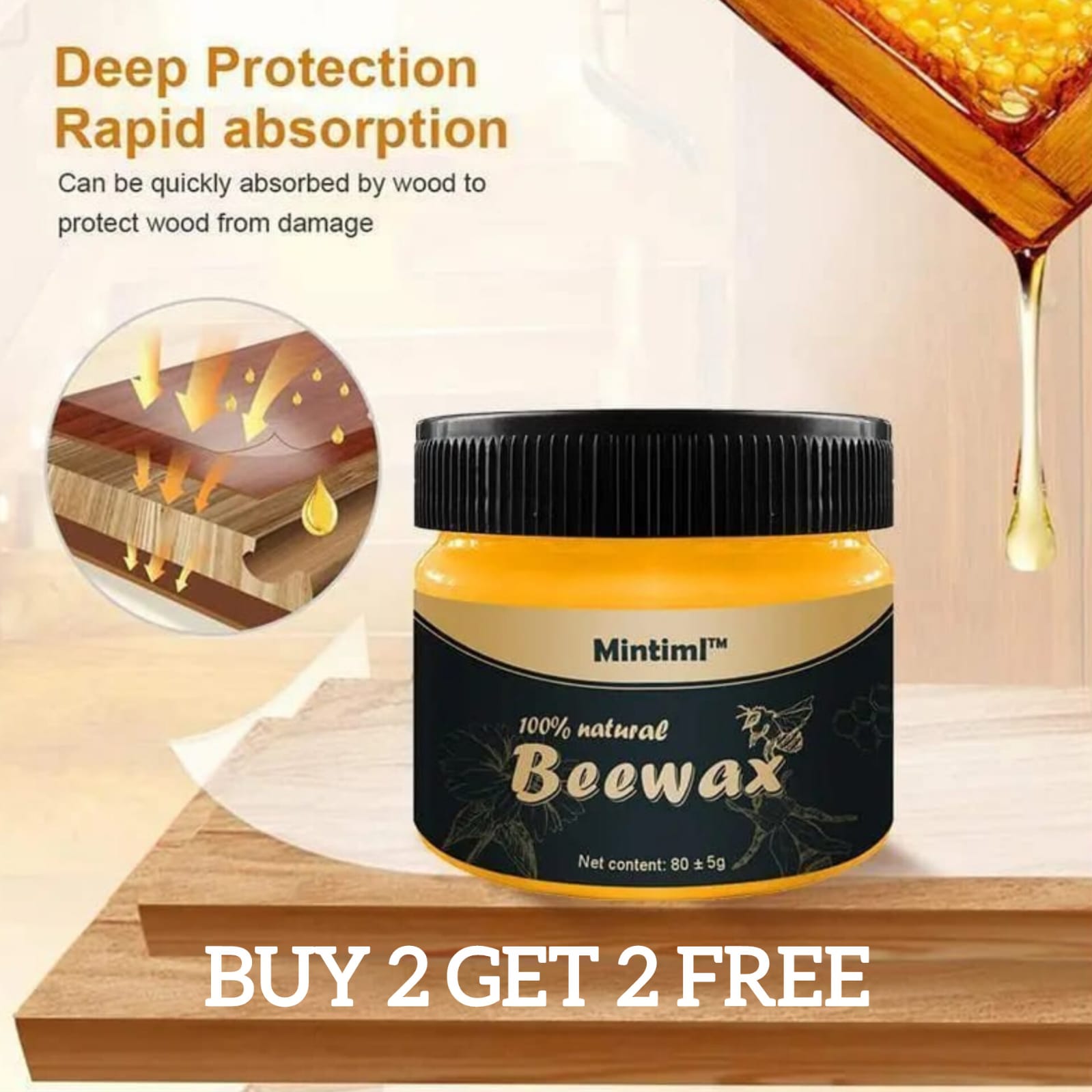 PRODESIRE™ BEEWAX FURNITURE POLISH (85Gram)