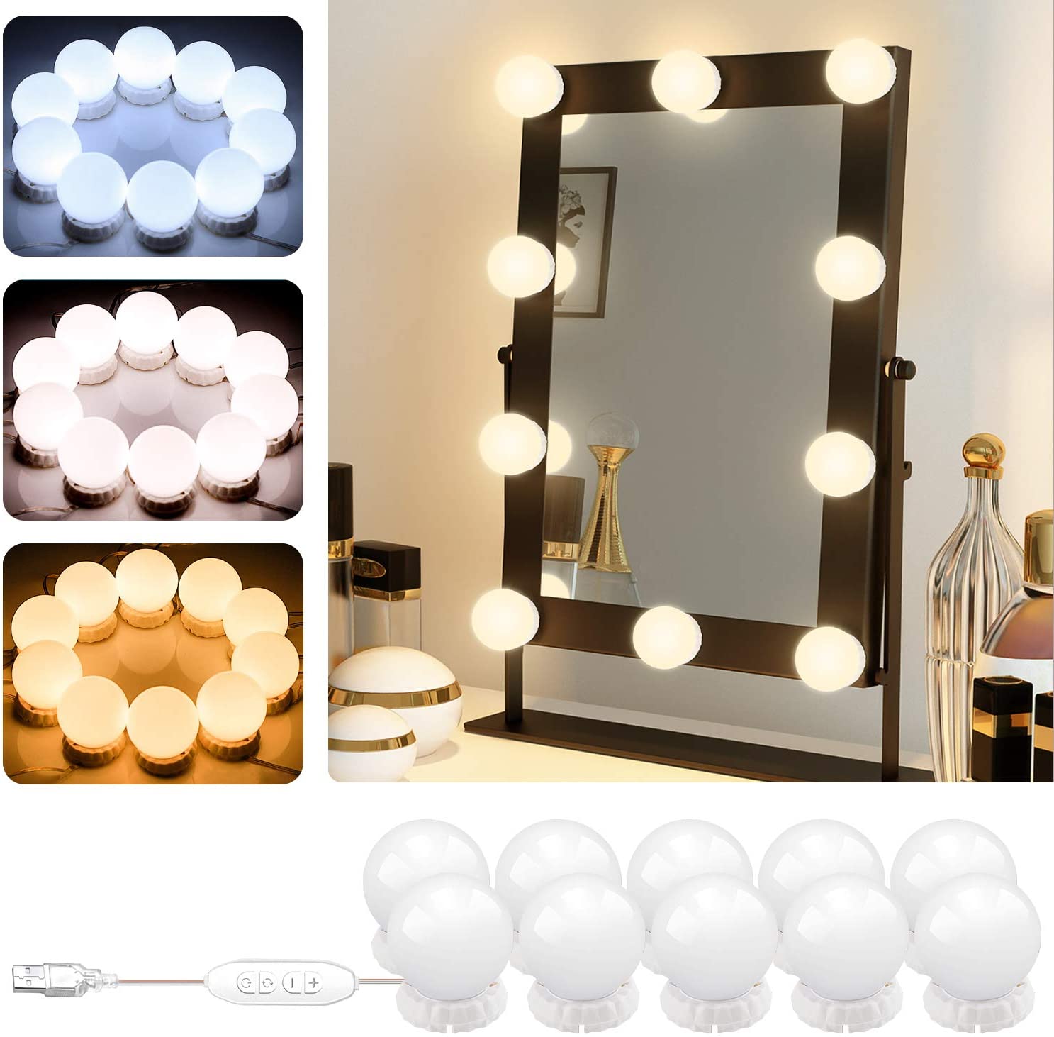 PRODESIRE™ VANITY LIGHT 3 SHADES (10 BULB)