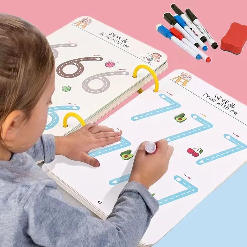 PRODESIRE™ KIDS 64 PAGES REUSABLE TRACING BOOK