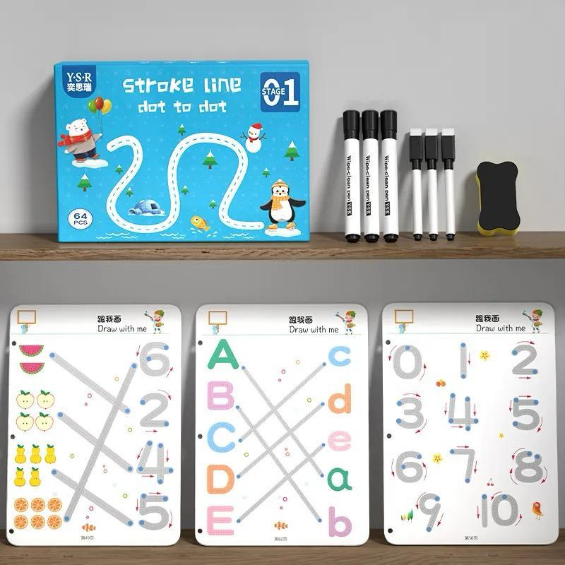 PRODESIRE™ KIDS 64 PAGES REUSABLE TRACING BOOK