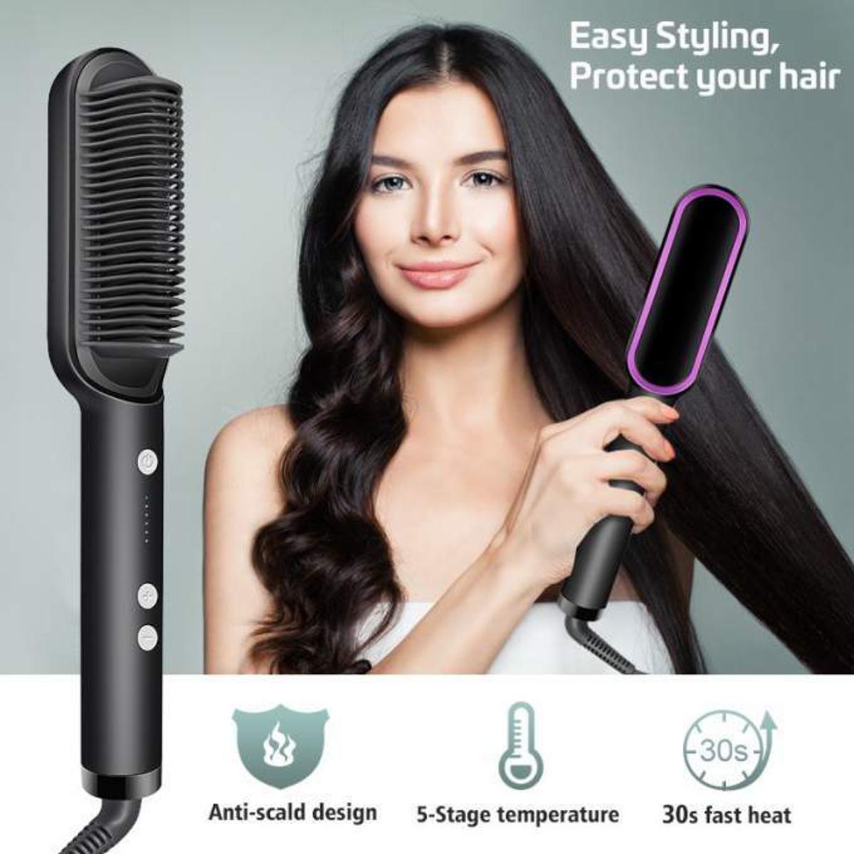 PRODESIRE™ 909 HAIR STRAIGHTENER BRUSH FOR WOMENS