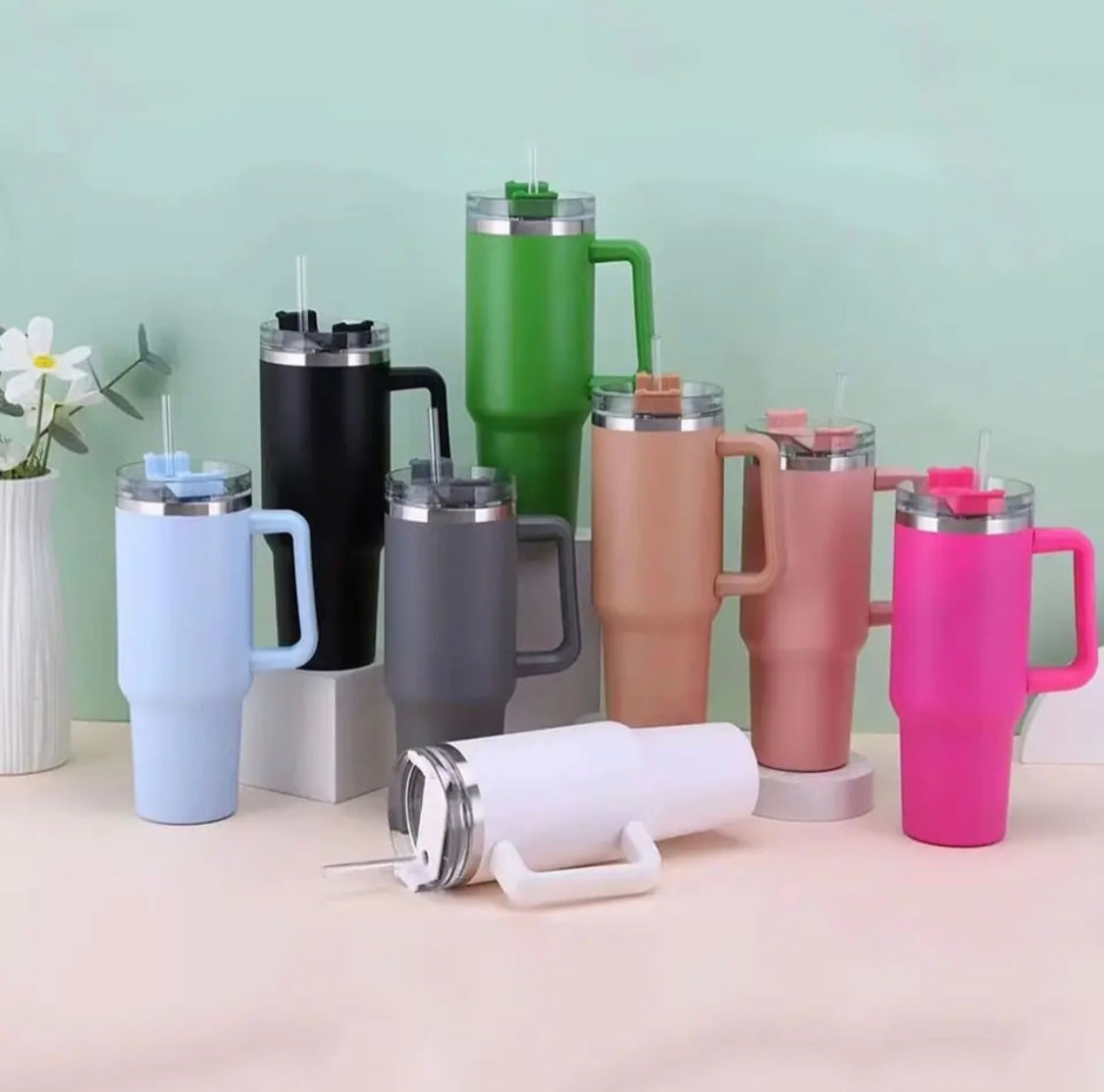 PREMIUM DOUBLE WALL VACUUM INSULATED TUMBLER WITH HANDLE 1200ML