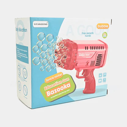 BAZOOKA BUBBLE GUN — 32-HOLE HIGH-OUTPUT BUBBLE BLASTER FOR KIDS & PARTIES