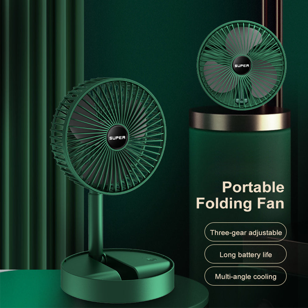 PRODESIRE™ TELESCOPIC RECHARGEABLE FOLDING FAN (IMPORTED)