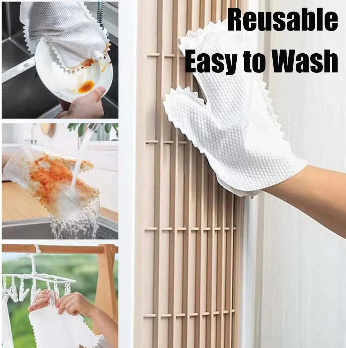 PRODESIRE™ 10PCS REUSABLE HOUSEHOLD CLEANING GLOVES