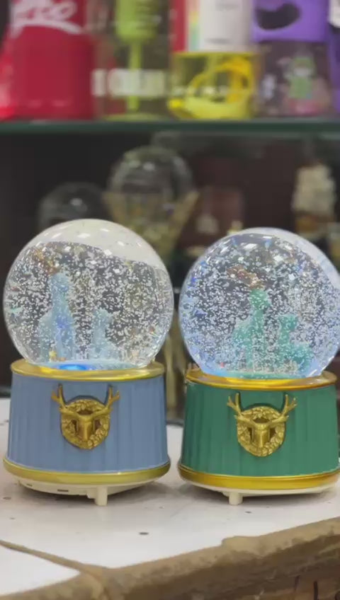 PRODESIRE™ CRYSTAL BALL MUSIC BOX SNOW GLOBE WITH MUSIC LIGHT