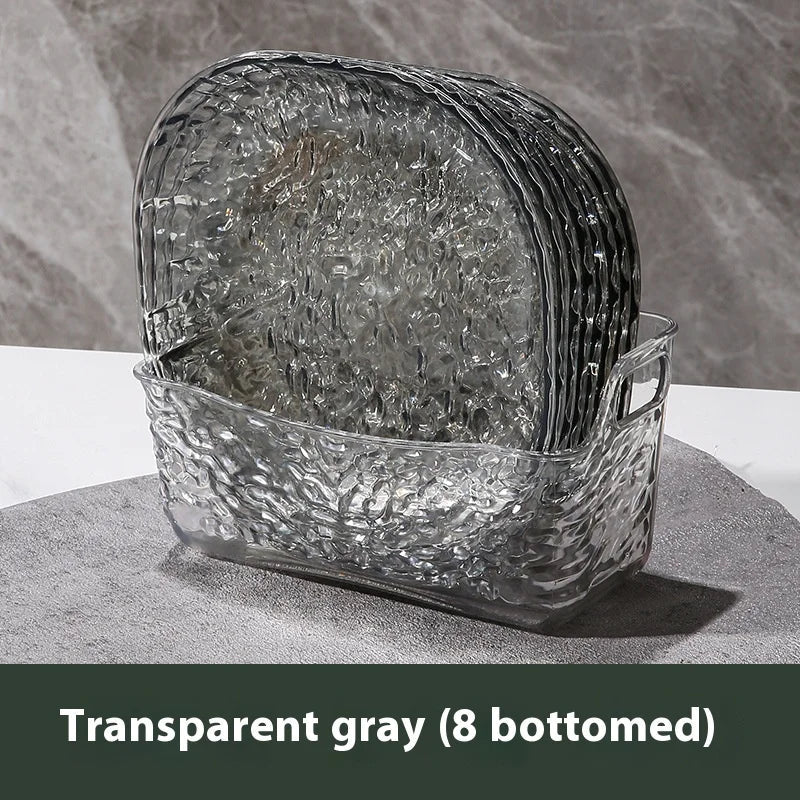 8-PIECE ACRYLIC BONE PLATES – SMALL SNACK & DINING DISHES