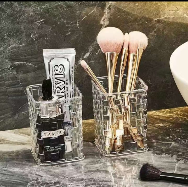 ACRYLIC MULTIPURPOSE MAKEUP BRUSH HOLDER