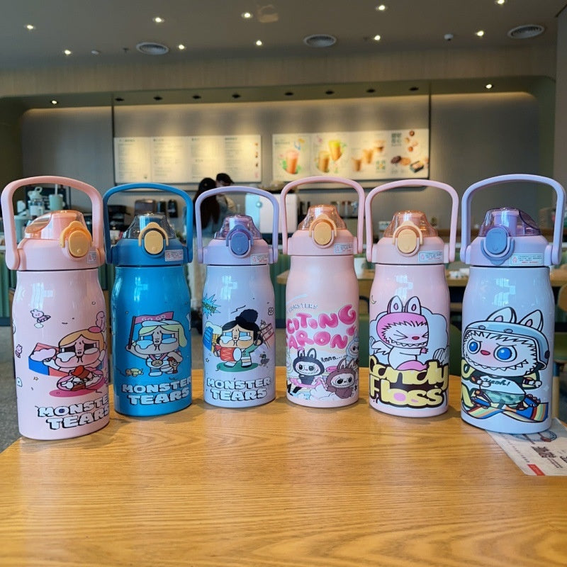 STYLISH CARTOON STAINLESS STEEL WATER BOTTLE