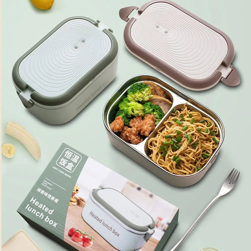 ELECTRIC HEATED LUNCH BOX (STAINLESS STEEL) ✅