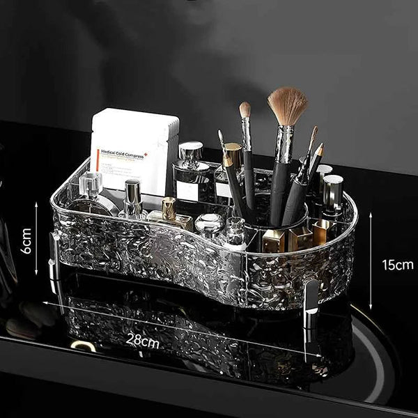 LUXURY DESKTOP GLACIER MAKEUP BRUSH ORGANIZER