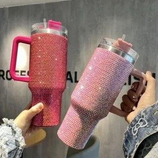 PEARL RHINESTONE TUMBLER (STAINLESS STEEL)
