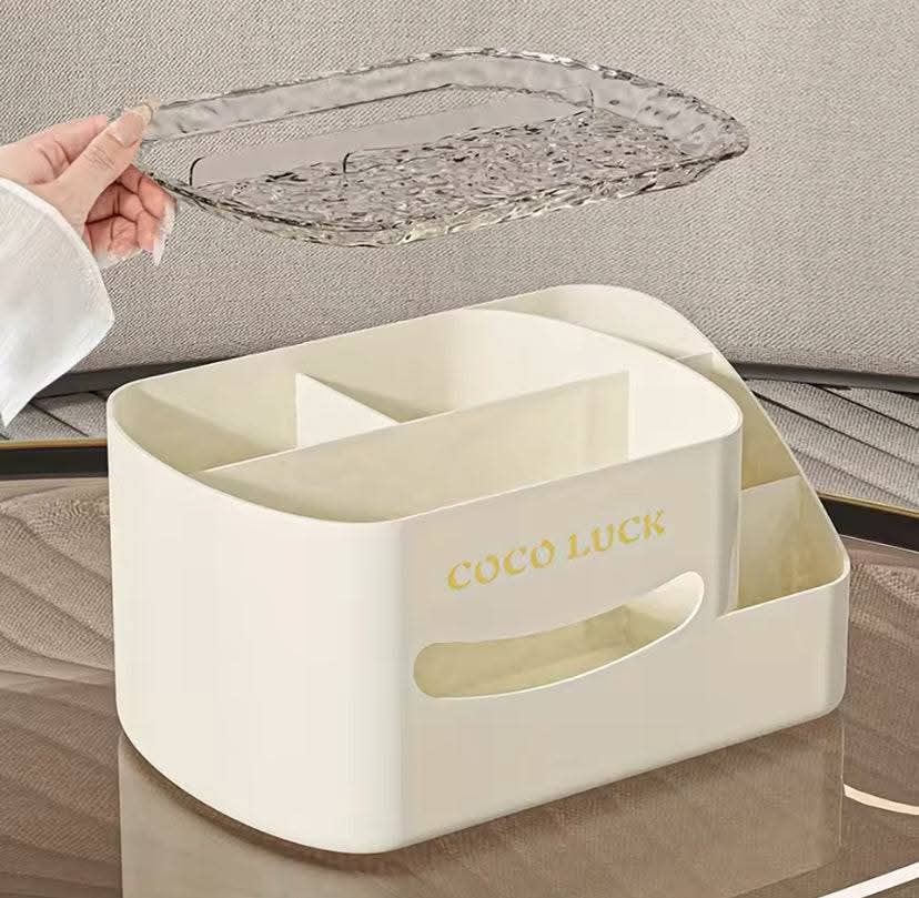COSMETIC ORGANIZER WITH TISSUE BOX