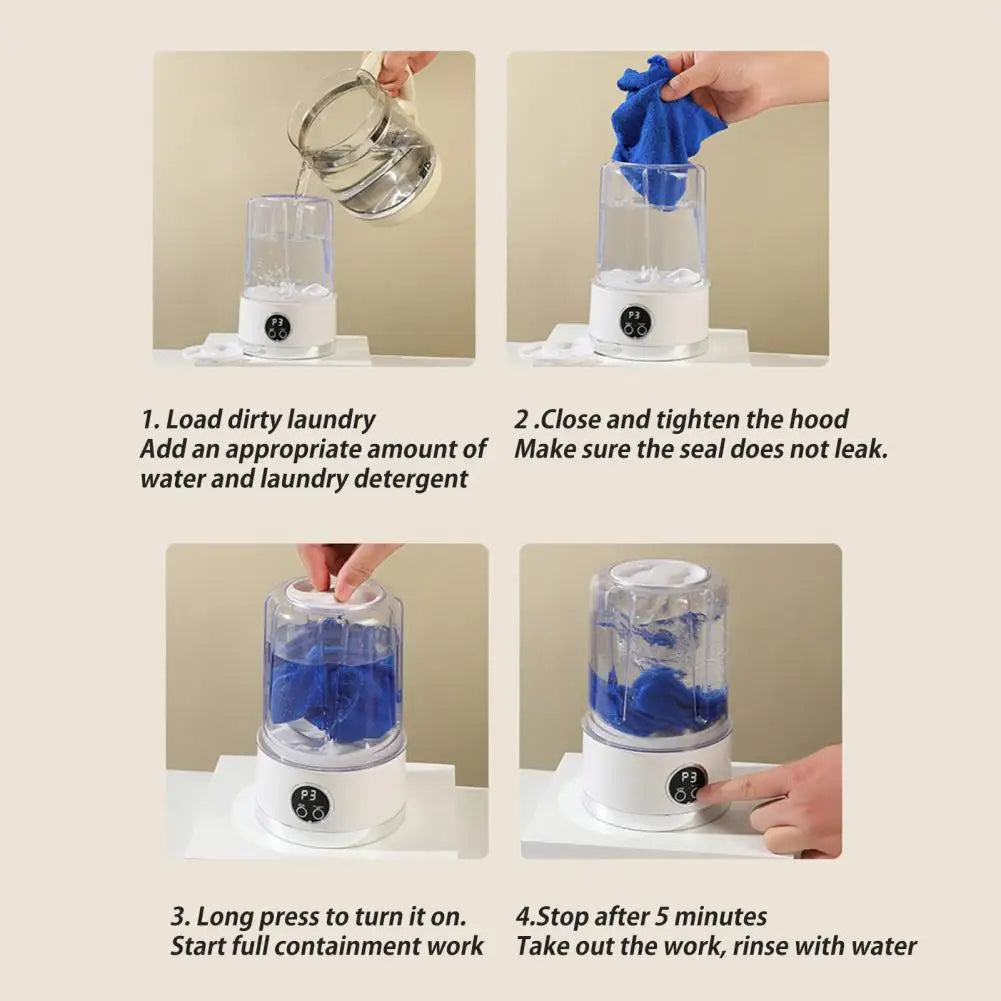 PORTABLE COMPACT MINI WASHING MACHINE