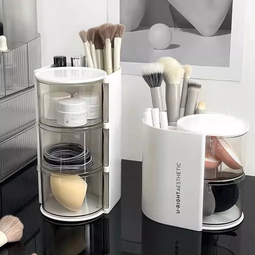 360 ROTATING DESKTOP COSMETICS ORGANIZER