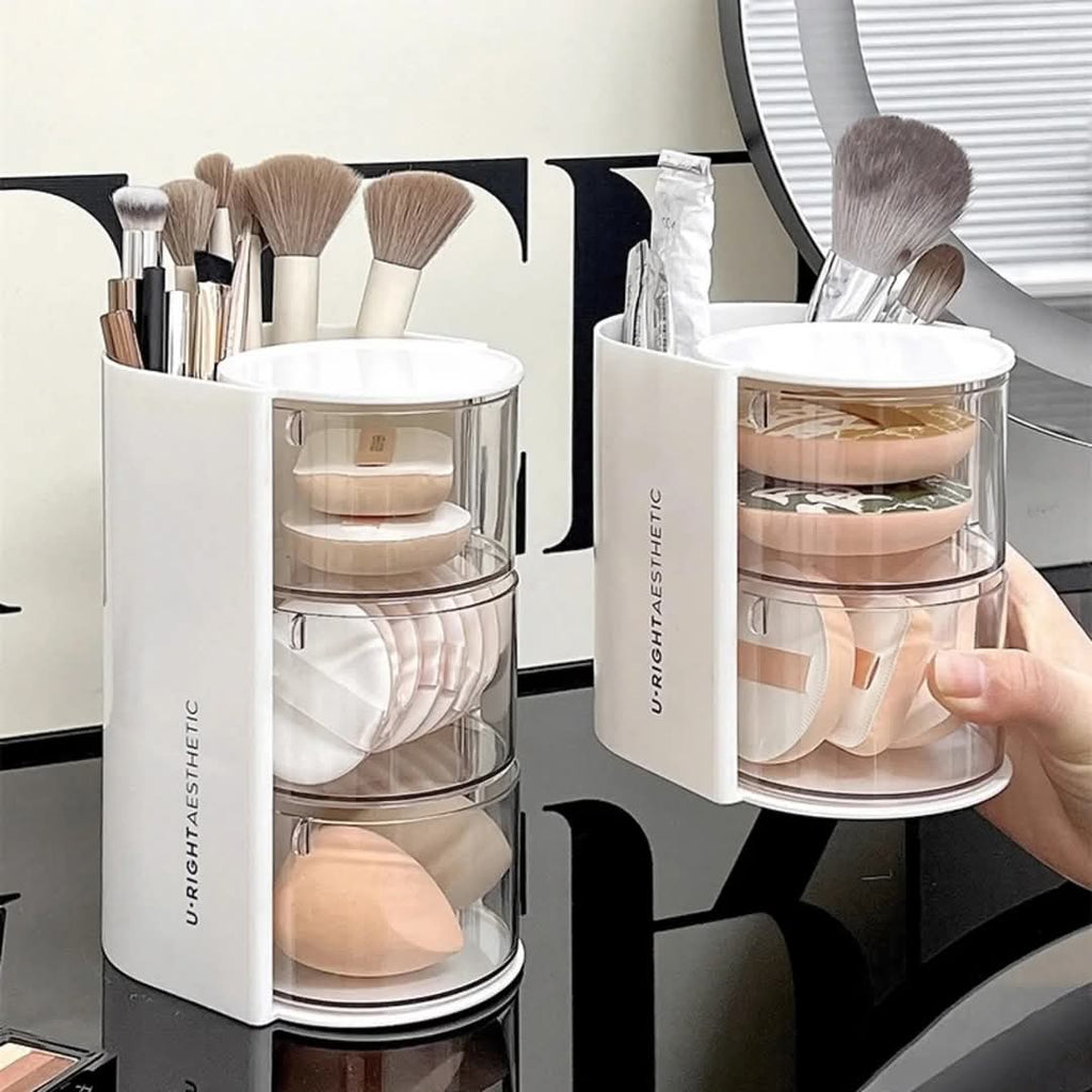360 ROTATING DESKTOP COSMETICS ORGANIZER