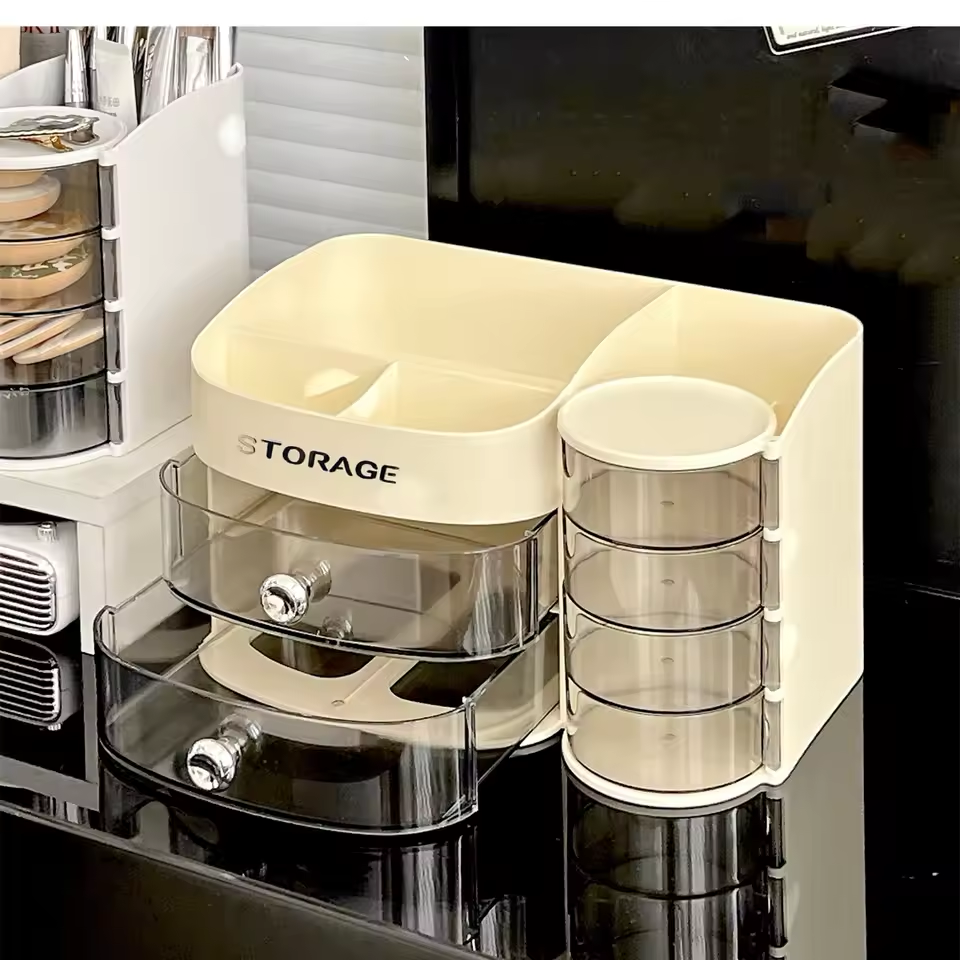 STYLISH COSMETICS VANITY STORAGE ORGANIZER WITH DRAWER