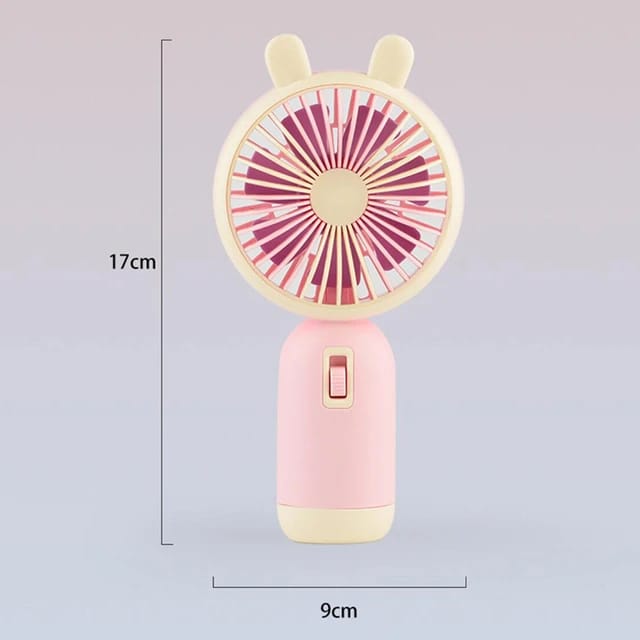MINI HANDHELD FAN PORTABLE USB RECHARGEABLE 3 SPEED COOLING ✅