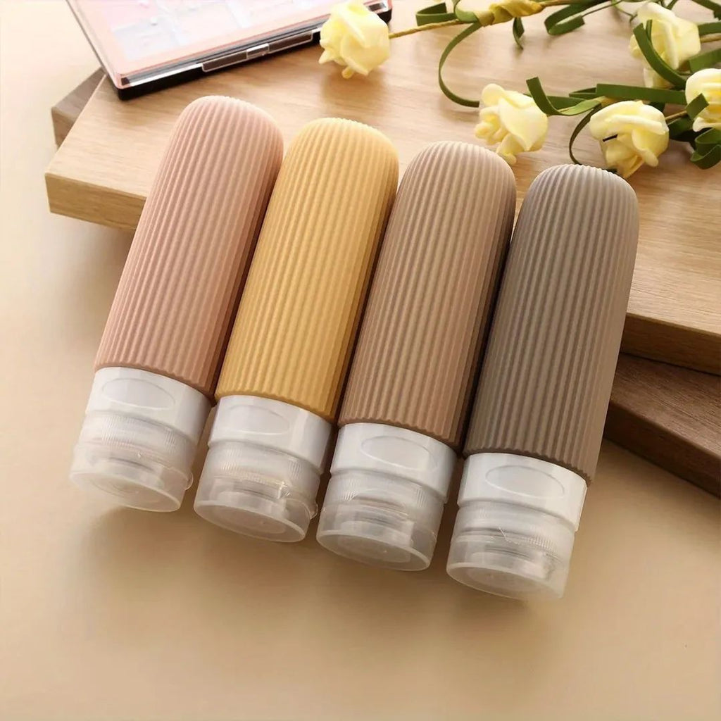 PACK OF 4 TRAVEL TOILETRY BOTTLES