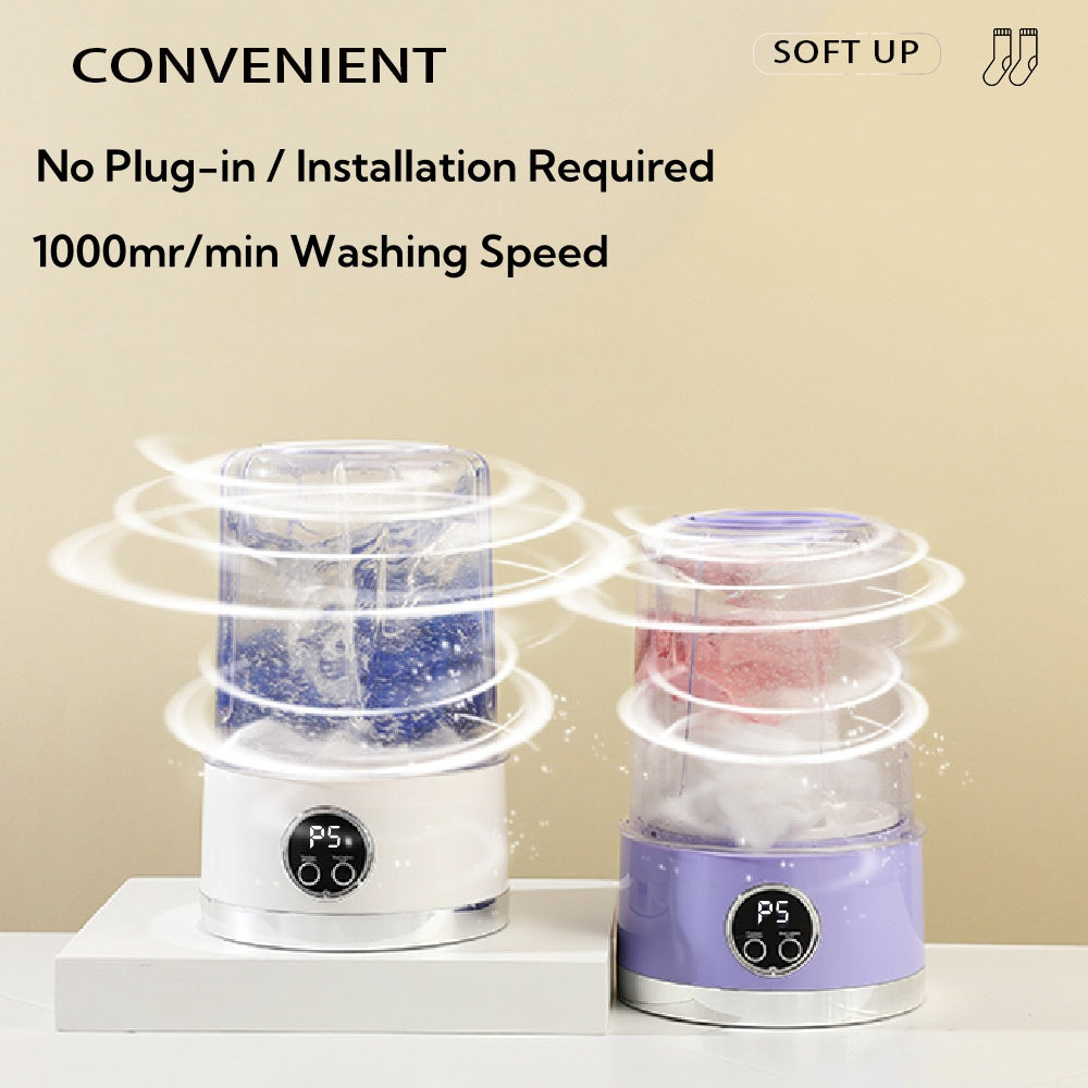 PORTABLE COMPACT MINI WASHING MACHINE