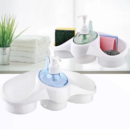 LIQUID SOAP DISPENSER AND SPONGE HOLDER