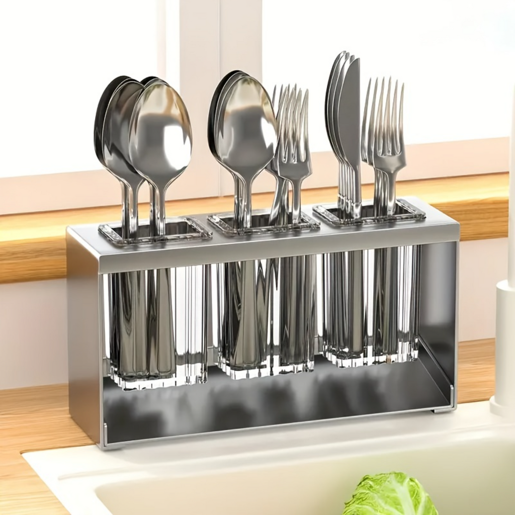 PREMIUM COUNTERTOP CUTLERY DRYING HOLDER