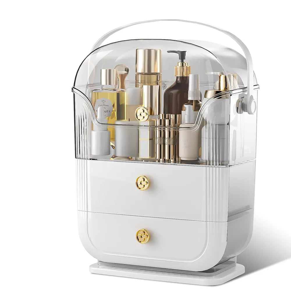 DRAWER LUXURIOUS VANITY COSMETICS STORAGE ORGANIZER BOX